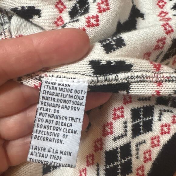 Marisa Christina reversible knit Scottish Terrier full zip womens sweater SIZE M - Picture 4 of 5